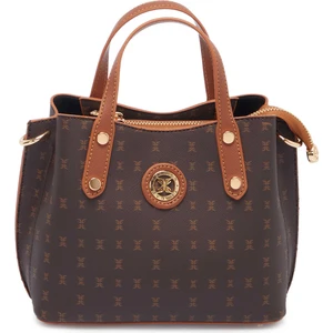 Kahve Print Kadın Omuz Çantası - S1WPR0000806-T4J