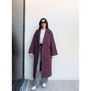 Esra Helvacı Balıksırtı Desen Cepli Uzun Kaban