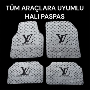 Lüx Oto Halı Paspas Desenli Yıkanabilir Universal (Her Araca Uyumlu)(Kupon Lv Gri)