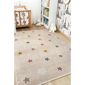 Melaris Halı Yıldızlı Halı Yumuşak Dokuma Çocuk Halısı Anaokul Kreş Çocuk Odası Bebek Oyun Halısı