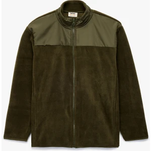 Fermuarlı Uzun Kollu Dik Yaka Polar Sweatshirt