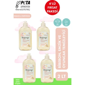 4'lü Set Bebekler İçin Bitkisel Biberon ve Emzik Temizleyici 500 ml 4 Adet Zararlı Kimyasalsız