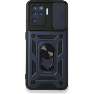 Techno Guru Oppo Reno 5 Lite Kılıf Kamera Koruma Sürgülü Şık Pars Tank Sert Silikon Kapak