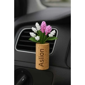 El Yapımı Mantar Yağmur Ormanı Araba Kokusu - Çiçekli Dekoratif Araç Içi Koku Doğal Tasarım Pembe