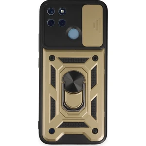 Techno Guru Realme C21Y Kılıf Kamera Koruma Sürgülü Şık Pars Tank Sert Silikon Kapak