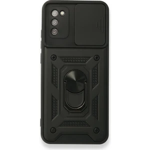 Techno Guru Samsung Galaxy A02S Kılıf Kamera Koruma Sürgülü Şık Pars Tank Sert Silikon Kapak