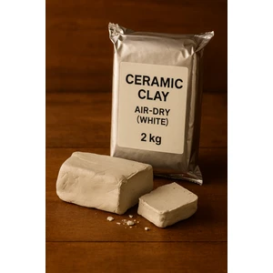 2 kg  Seramik Hamuru- Beyaz Kil Çamuru - Seramik Çamuru - Oyun Hamuru 2000 gr Seramik