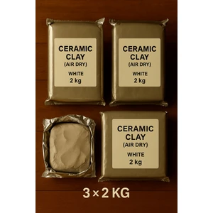 Seramik Hamuru Kil Çamuru, Doğal Oyun Hamuru 3 Adet 2 kg Toplam 6 kg