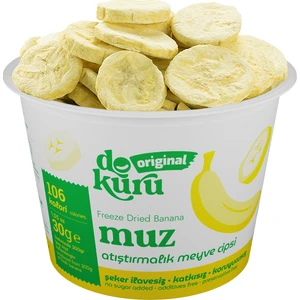 Original Muz Atıştırmalık Meyve Cipsi - Dondurularak Kurutulmuş Muz - Freeze Dried Muz