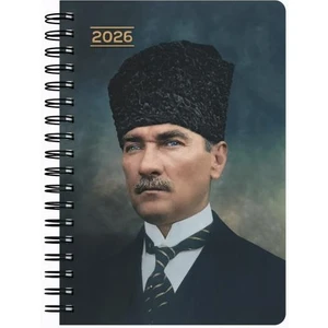 Keskin Color 2026 - 17X24 Atatürk Günlük Spiralli Ajanda - Başkomutan