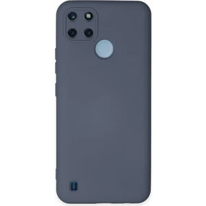 Techno Guru Realme C25Y Kılıf Içi Kadife Kaplı Nano Silikon Kapak - Gri