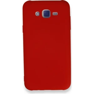 Techno Guru Samsung Galaxy J7 Kılıf Içi Kadife Kaplı Nano Silikon Kapak - Kırmızı