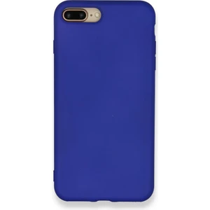 Techno Guru iPhone 8 Plus Kılıf Içi Kadife Kaplı Nano Silikon Kapak - Lacivert
