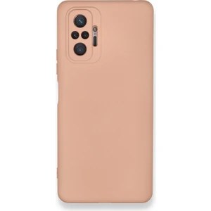Redmi Note 10 Pro Kılıf Içi Kadife Kaplı Nano Silikon Kapak - Pudra