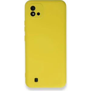 Realme C11 2021 Kılıf Içi Kadife Kaplı Nano Silikon Kapak - Sarı