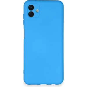 Techno Guru Samsung Galaxy A04E Kılıf Içi Kadife Kaplı Nano Silikon Kapak - Mavi