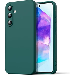 Techno Guru Samsung Galaxy A16 5g Kılıf Içi Kadife Kaplı Nano Silikon Kapak - Koyu Yeşil