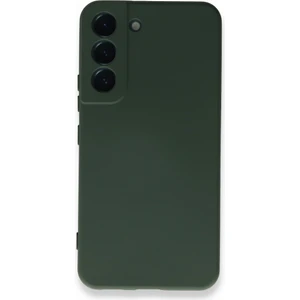 Techno Guru Samsung Galaxy S22 Plus Kılıf Içi Kadife Kaplı Nano Silikon Kapak - Koyu Yeşil