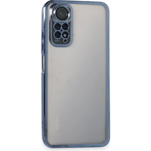 Techno Guru Redmi Note 11 4g Kılıf Kamera Lens Korumalı Razer Lens Silikon Kapak - Açık Mavi