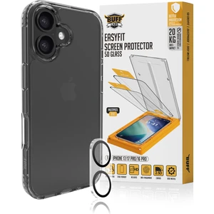 Buff Labs Buff iPhone 17 Avantaj Paket - Şeffaf Kılıf +  Ekran Koruyucu + Lens Koruyucu Glass