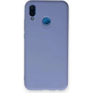 Huawei P20 Lite Kılıf Içi Kadife Kaplı Nano Silikon Kapak - Lila
