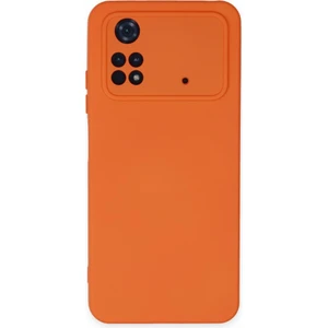 Techno Guru Poco M4 Pro 4g Kılıf Içi Kadife Kaplı Nano Silikon Kapak - Turuncu