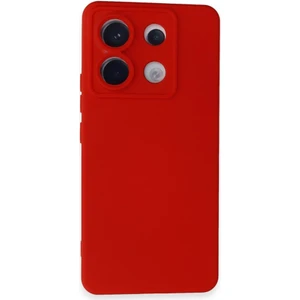 Techno Guru Poco X6 Kılıf Içi Kadife Kaplı Nano Silikon Kapak - Kırmızı