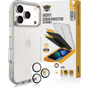 Buff Labs Buff iPhone 17 Pro Max Avantaj Paket - Şeffaf Kılıf +  Ekran Koruyucu + Lens Koruyucu Privacy