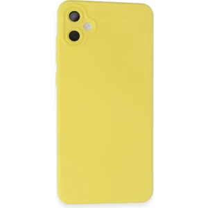 Samsung Galaxy A05 Kılıf Içi Kadife Kaplı Nano Silikon Kapak - Sarı