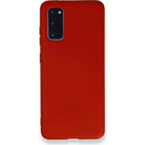 Techno Guru Samsung Galaxy S20 Kılıf Içi Kadife Kaplı Nano Silikon Kapak - Kırmızı