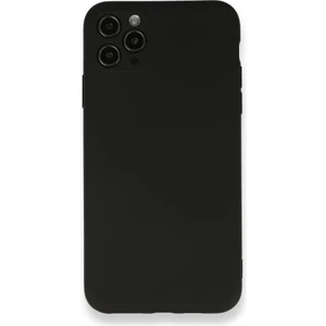 Techno Guru iPhone 11 Pro Max Kılıf Içi Kadife Kaplı Nano Silikon Kapak - Siyah