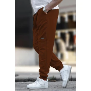 Acı Kahverengi Erkek Paçası Lastikli Polar Eşofman Altı 6555