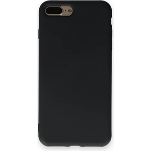Techno Guru iPhone 8 Plus Kılıf Içi Kadife Kaplı Nano Silikon Kapak - Siyah