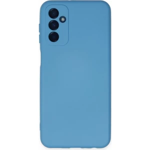 Techno Guru Samsung Galaxy M13 Kılıf Içi Kadife Kaplı Nano Silikon Kapak - Mavi