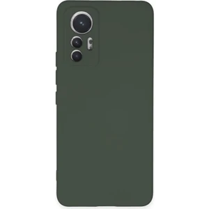 Techno Guru Xiaomi Mi 12 Lite Kılıf Içi Kadife Kaplı Nano Silikon Kapak - Koyu Yeşil