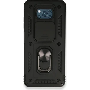 Royal Case Pocophone X3 Pro Kılıf Tam Koruma Sağlayan Kamera Sürgülü Sert Silikon Kapak Ryc/pars Yüzüklü