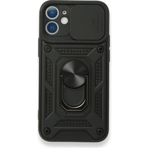 Techno Guru iPhone 12 Kılıf Kamera Koruma Sürgülü Şık Pars Tank Sert Silikon Kapak