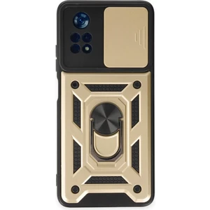 Techno Guru Poco X4 Pro 5g Kılıf Kamera Koruma Sürgülü Şık Pars Tank Sert Silikon Kapak