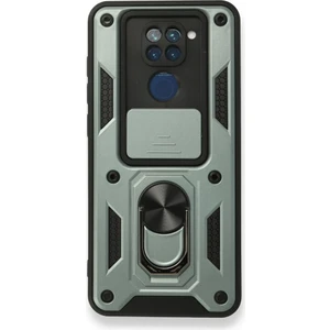 Techno Guru Redmi Note 9 Kılıf Kamera Koruma Sürgülü Şık Pars Tank Sert Silikon Kapak