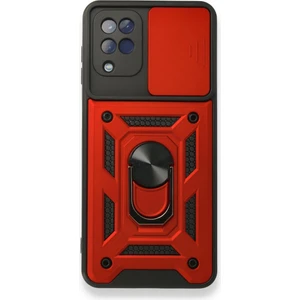 Techno Guru Samsung Galaxy A12 Kılıf Kamera Koruma Sürgülü Şık Pars Tank Sert Silikon Kapak