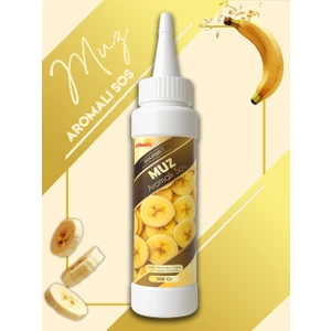 Muz Aromalı Sos - Waffle & Krep & Pankek & Tatlı & Dondurma & Kruvasan Sos - 300 gr / 225 ml
