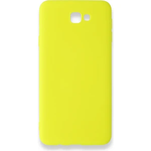 Samsung Galaxy J7 Prime Kılıf Içi Kadife Kaplı Nano Silikon Kapak - Sarı