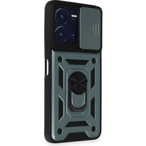 Royal Case Vivo Y22S Kılıf Tam Koruma Sağlayan Kamera Sürgülü Sert Silikon Kapak Ryc/pars Yüzüklü