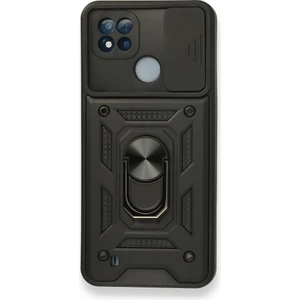 Techno Guru Realme C11 2021 Kılıf Kamera Koruma Sürgülü Şık Pars Tank Sert Silikon Kapak