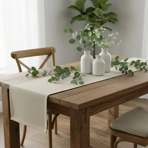 Grand Fine Art 1 Adet Pamuk Polyester Karışımlı Yıkanabilir Kumaş Runner 37X136 cm