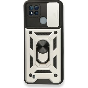 Realme C11 2021 Kılıf Kamera Koruma Sürgülü Şık Pars Tank Sert Silikon Kapak