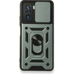 Royal Case Xiaomi Mi 11I Kılıf Tam Koruma Sağlayan Kamera Sürgülü Sert Silikon Kapak Ryc/pars Yüzüklü