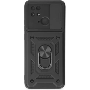 Royal Case Poco C40 Kılıf Tam Koruma Sağlayan Kamera Sürgülü Sert Silikon Kapak Ryc/pars Yüzüklü