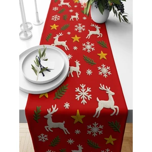 Bertille Home Yılbaşı Serisi 140X40 cm Dijital Baskılı Runner (Christmas Noel)