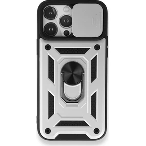 Techno Guru iPhone 13 Pro Max Kılıf Kamera Koruma Sürgülü Şık Pars Tank Sert Silikon Kapak